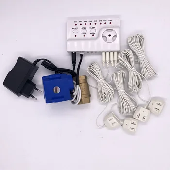 Water Leaking Stop Device with 1pc BSP NPT DN15/DN20/DN25 Brass Valve and 4pcs Water Sensor Wire for Kitchen, Bathroom, Storage
Water Leaking Stop Device with 1pc BSP NPT DN15/DN20/DN25 Brass Valve and 4pcs Water Sensor Wire for Kitchen, Bathroom, Storage