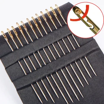 12 pcs Blind Needles gold tail easy to go through from side hand sewing embroidery tool DIY needlework Sewing Needles
12 pcs Blind Needles gold tail easy to go through from side hand sewing embroidery tool DIY needlework Sewing Needles