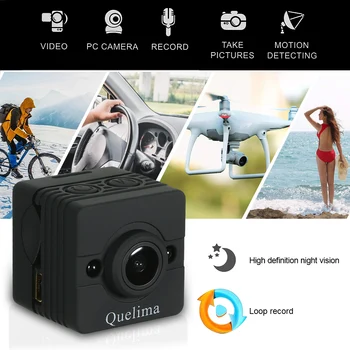 

Hot Quelima SQ11 Mini Camera 1080P High Definition Night Vision Video Camera Mini Camera With mount