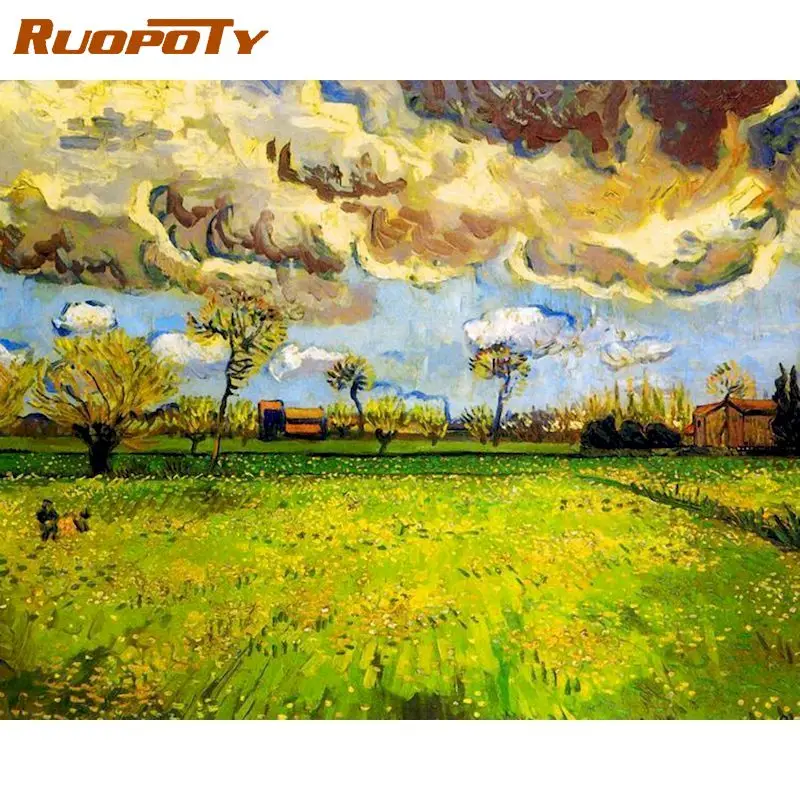 RUOPOTY пейзажа поля зеленого цвета Набор для рисования по номерам для взрослых Раскраска по номерам комплект расписанную домашняя декорация краска для стен
RUOPOTY пейзажа поля зеленого цвета Набор для рисования по номерам для взрослых Раскраска по номерам комплект расписанную домашняя декорация краска для стен