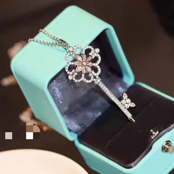 TSHOU363 New flower Long Chain 925 silver key Pendant Necklaces For Women Trend Sweater Chain Choker 925 Sterling Silver
TSHOU363 New flower Long Chain 925 silver key Pendant Necklaces For Women Trend Sweater Chain Choker 925 Sterling Silver