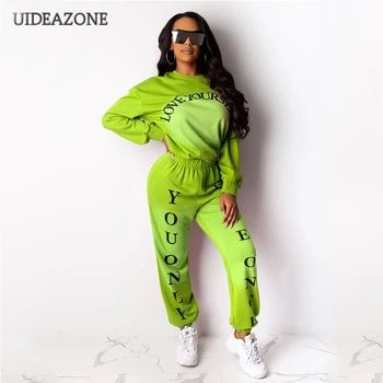 UIDEAZONE Gradient Letter Print Women Two Piece Set O Neck Long Sleeve Pullovers Elastic Waist Pants Sets Woman Suits
UIDEAZONE Gradient Letter Print Women Two Piece Set O Neck Long Sleeve Pullovers Elastic Waist Pants Sets Woman Suits