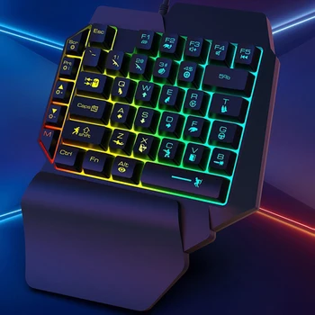 Willkey Left Hand Keyboard Wired Gaming Keypad with LED Backlight Mechanical Game Keyboard for Mobile Tablet Laptop PUBG Game
Willkey Left Hand Keyboard Wired Gaming Keypad with LED Backlight Mechanical Game Keyboard for Mobile Tablet Laptop PUBG Game