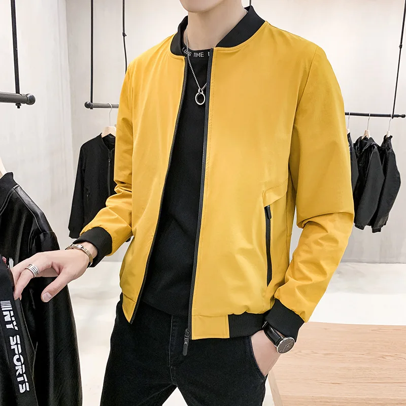 2019 Spring Autumn Male Slim Fit Solid Mens Bomber Jacket Baseball Thin Casual Coat Top Men's windbreaker Jacket zipper pocket
2019 Spring Autumn Male Slim Fit Solid Mens Bomber Jacket Baseball Thin Casual Coat Top Men's windbreaker Jacket zipper pocket