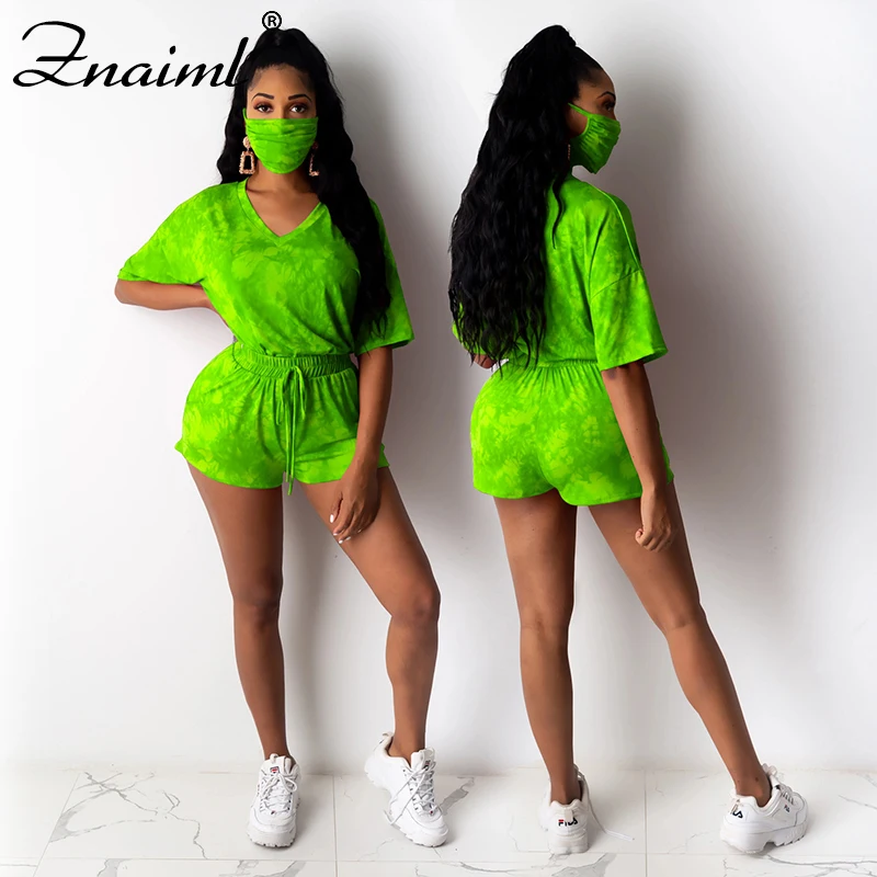 Znaiml Women 2 Piece Set Summer Tie Dye Short Sleeve Top Shirt And Biker Drawstring Shorts Casual Streetwear Outfits Tracksuits
Znaiml Women 2 Piece Set Summer Tie Dye Short Sleeve Top Shirt And Biker Drawstring Shorts Casual Streetwear Outfits Tracksuits
