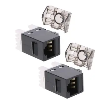 2Pcs UTP CAT6 Network Module RJ45 Connector Cable Adapter Keystone Jack 
2Pcs UTP CAT6 Network Module RJ45 Connector Cable Adapter Keystone Jack