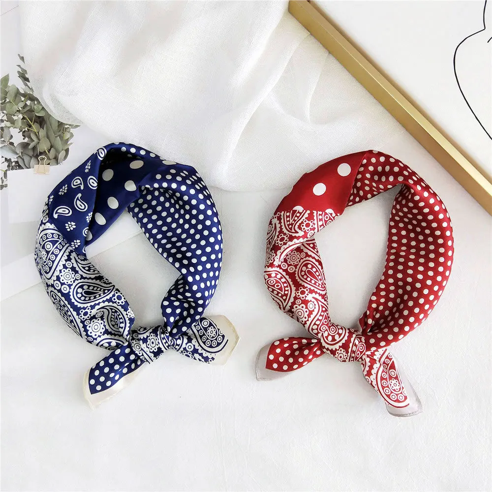 Silk Small Square Scarf Women Spring and Autumn Summer All -Match Korean Headscarf Work Occupation Neckerchief Scarf Printing
Silk Small Square Scarf Women Spring and Autumn Summer All -Match Korean Headscarf Work Occupation Neckerchief Scarf Printing