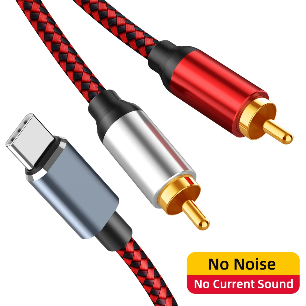 New 2 in 1 RCA Cable Type-C Male to 2 RCA Male Audio Cable 0.5/1/1.5m RCA Cable For Home Theater DVD TV Amplifier CD Soundbox
New 2 in 1 RCA Cable Type-C Male to 2 RCA Male Audio Cable 0.5/1/1.5m RCA Cable For Home Theater DVD TV Amplifier CD Soundbox