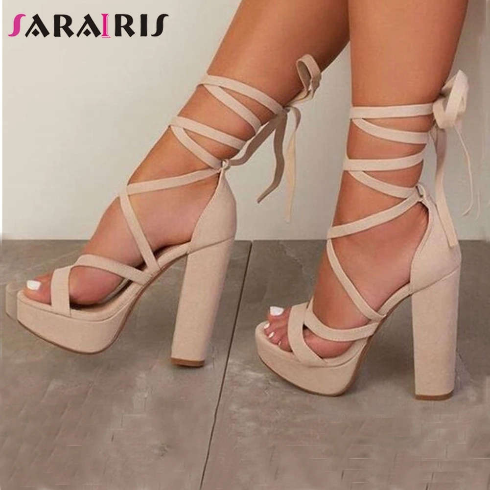 SARAIRIS New INS Female Sexy High Block Heels Gladiator Sandals Platform Sandals Women Summer Party Ankle Wrap Shoes Woman
SARAIRIS New INS Female Sexy High Block Heels Gladiator Sandals Platform Sandals Women Summer Party Ankle Wrap Shoes Woman
