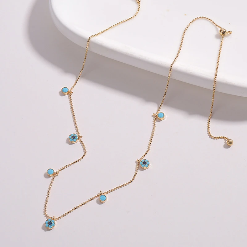 2023 New Sweet And Beautiful Blue Zircon Flowers Endant Necklaces & Pendants Jewelry Gift For Women Girls Neck Chain Accessories 
2023 New Sweet And Beautiful Blue Zircon Flowers Endant Necklaces & Pendants Jewelry Gift For Women Girls Neck Chain Accessories