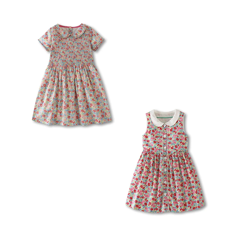 2020 Children's Summer Dress 2-9y Girl's Princess Dress Colorful Floral Cute Sweet Dress Cotton Turn-down Collar Girls Dress
2020 Children's Summer Dress 2-9y Girl's Princess Dress Colorful Floral Cute Sweet Dress Cotton Turn-down Collar Girls Dress