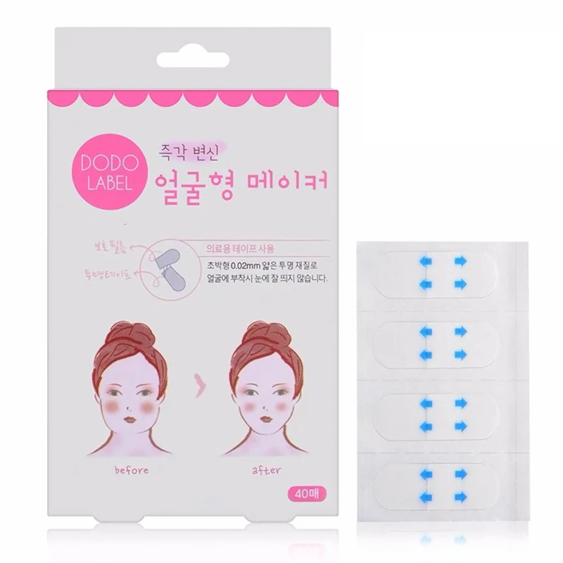 40pcs/Set Safe Non-toxic Transparent Face Lift Stickers Good Invisibility Effect Makeup Tools Facial Stickers Change Face Shape
40pcs/Set Safe Non-toxic Transparent Face Lift Stickers Good Invisibility Effect Makeup Tools Facial Stickers Change Face Shape