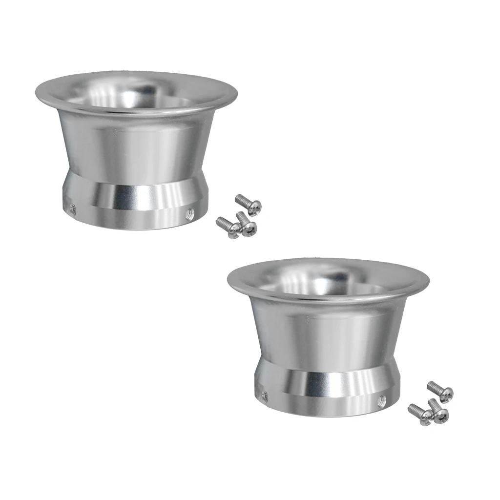 2pcs 50mm Air Filter Interface Cup For 24/26/28/30mm Motorcycle Carb Silver 2pcs 50mm Air Filter Interface Cup For 24/26/28/30mm Motorcycle Carb Silver