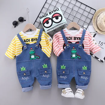 Baby boy clothes autumn children's overalls set boy cotton striped T-shirt cartoon cute dinosaur print jeans baby two-piece suit
Baby boy clothes autumn children's overalls set boy cotton striped T-shirt cartoon cute dinosaur print jeans baby two-piece suit