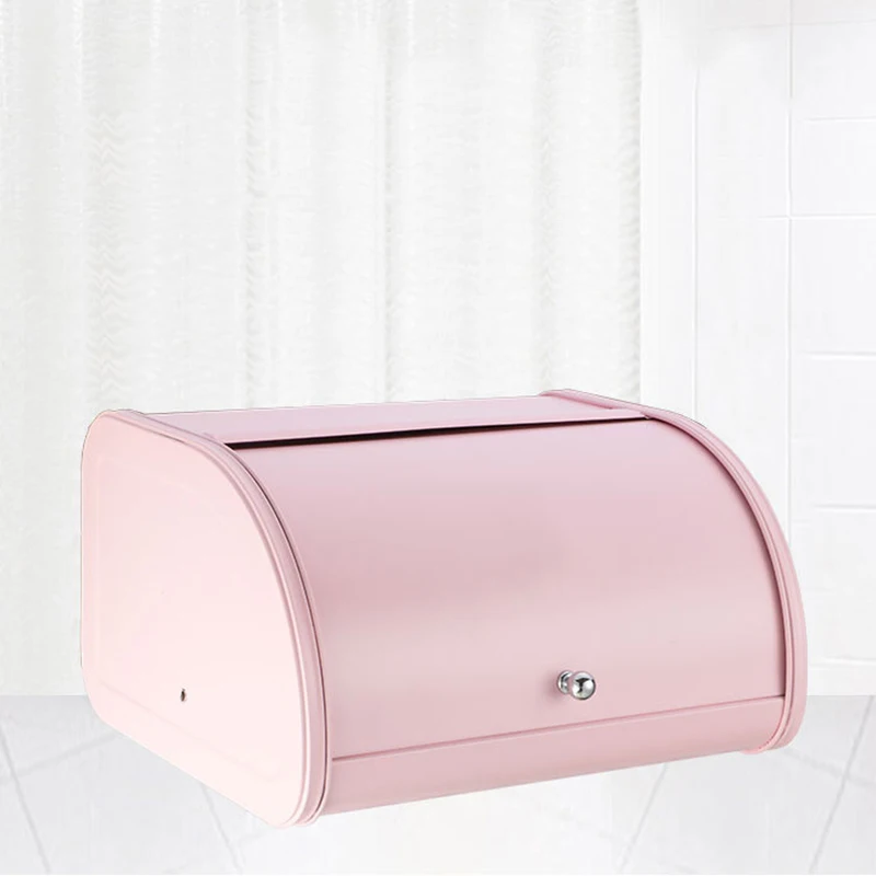 Vintage Bread Box Storage Bin Rollup Top Pink Small Powder Coated Bread Iron Snack Boxes Food Container for Kitchen Home Decor
Vintage Bread Box Storage Bin Rollup Top Pink Small Powder Coated Bread Iron Snack Boxes Food Container for Kitchen Home Decor