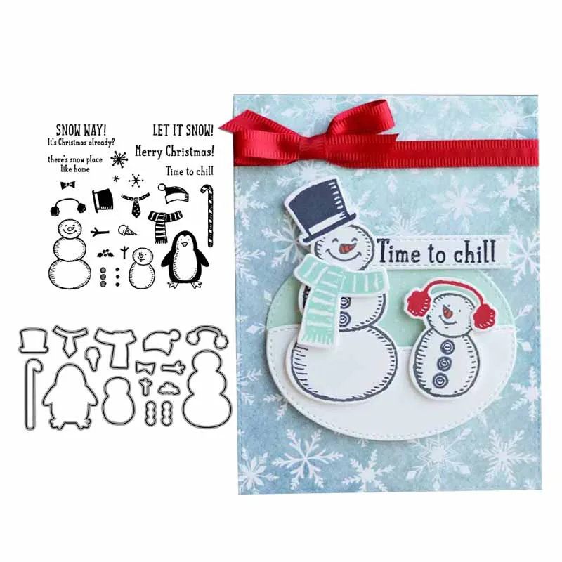 Rubber Stamps and Metal Cutting Dies Snowman Penguin Scrapbooking Craft Stencil Card Make Album Sheet Model Decoration Die Cut
Rubber Stamps and Metal Cutting Dies Snowman Penguin Scrapbooking Craft Stencil Card Make Album Sheet Model Decoration Die Cut