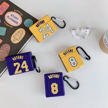 For Apple Airpods 1/2 Case Laker No.24 Basketball Jersey Soft Shockproof Silicone Wireless Bluetooth Protection Cover With Clip
For Apple Airpods 1/2 Case Laker No.24 Basketball Jersey Soft Shockproof Silicone Wireless Bluetooth Protection Cover With Clip