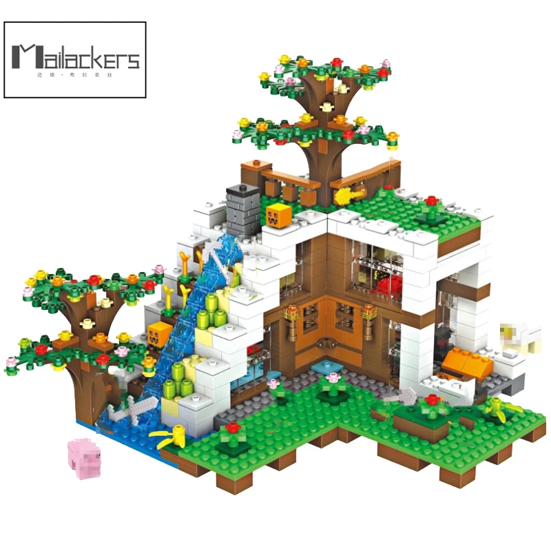 Minecraft Figures DIY My World Mysterious Waterfall Base Escape Minecrafted Village House Set Building Blocks toys for children
Minecraft Figures DIY My World Mysterious Waterfall Base Escape Minecrafted Village House Set Building Blocks toys for children
