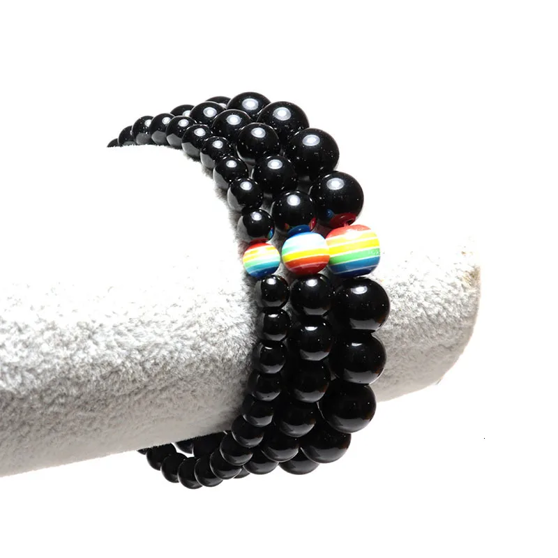 Браслет из натурального обсидиана | AliExpress