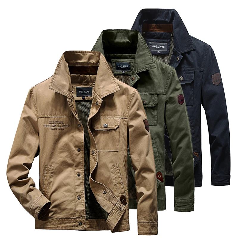 2019 Brand Military Jacket Men Autumn man's jackets & coats US Army Uniform pilot bomber jacket men plus size 4XL male coats
2019 Brand Military Jacket Men Autumn man's jackets & coats US Army Uniform pilot bomber jacket men plus size 4XL male coats