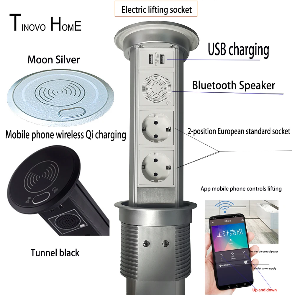 European socket / electric lifting socket /WiFi wireless intelligent control wireless charging Bluetooth speaker kitchen socket
European socket / electric lifting socket /WiFi wireless intelligent control wireless charging Bluetooth speaker kitchen socket