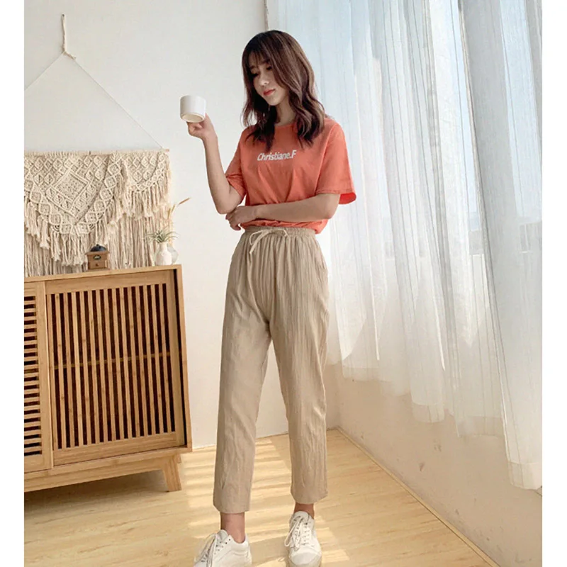Women Summer Pants Casual Korean Style Harem Pants Trousers Loose High Waist Harajuku Trousers
Women Summer Pants Casual Korean Style Harem Pants Trousers Loose High Waist Harajuku Trousers