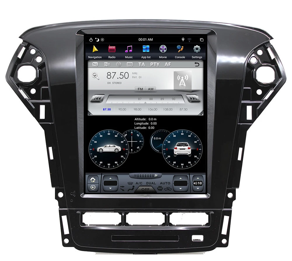 10.4" tesla vertical screen Six core android 9.0 Car GPS radio Navigation for ford Mondeo 2011-2013 automatic A/C
10.4" tesla vertical screen Six core android 9.0 Car GPS radio Navigation for ford Mondeo 2011-2013 automatic A/C