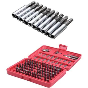 100Pc Bit Set Torx Star Tamper Screws Hex Key Phillips Slotted with10X netic Extension Socket Drill Bit Holder
100Pc Bit Set Torx Star Tamper Screws Hex Key Phillips Slotted with10X netic Extension Socket Drill Bit Holder