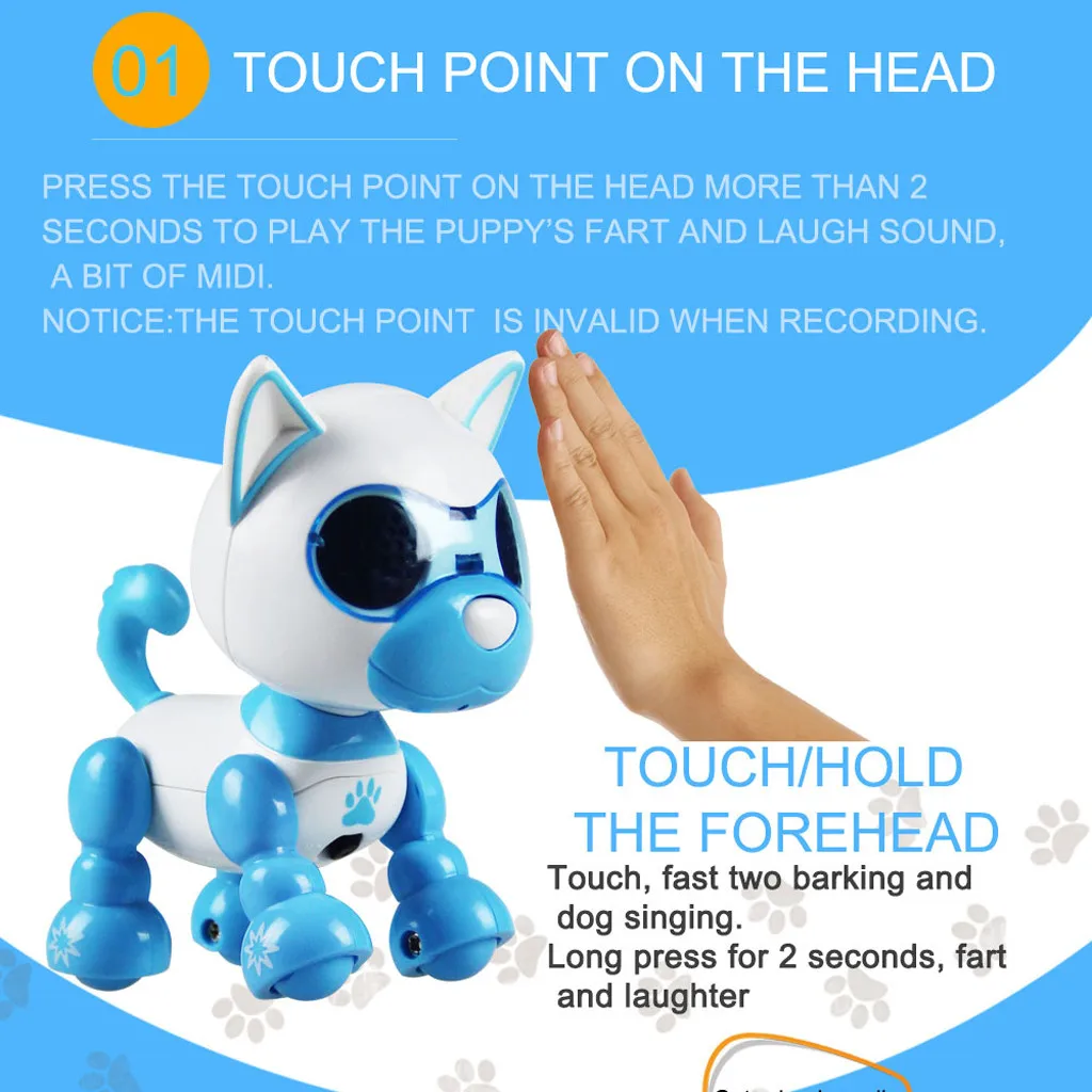 Advertisement - Children's Electronic Pet Toys Electronic Smart Robot Dog Toys Music Dance Walking Interaction Toy For Kids Puppy Pet Toy