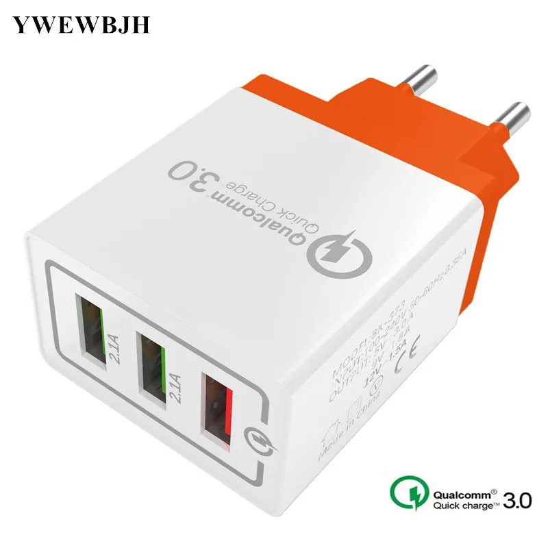 YWEWBJH 3 Ports Quick Charger QC 3.0 USB Phone Charger Fast Charger EU Plug Mobile Phone Charger for phone for Samsung S8 S9 372
YWEWBJH 3 Ports Quick Charger QC 3.0 USB Phone Charger Fast Charger EU Plug Mobile Phone Charger for phone for Samsung S8 S9 372