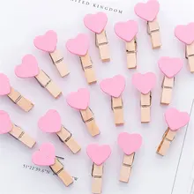 1pc ミニかわいい木製の洋服フォト用紙ペグピン洗濯ばさみクラフトはがきクリップ家の結婚式の装飾(China)