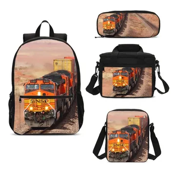 4Pcs/Set Portfolio School Bags Boys Girls Vintage Train 3D Printing Bookbag Kids Stachel With Ice Bag Rucksack Mochila Escolar
4Pcs/Set Portfolio School Bags Boys Girls Vintage Train 3D Printing Bookbag Kids Stachel With Ice Bag Rucksack Mochila Escolar