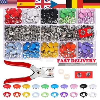Colorful Metal Fastener Press Studs Resin Buttons With Tool Pliers For Clothes Needlework Sewing Press Machine Tools
Colorful Metal Fastener Press Studs Resin Buttons With Tool Pliers For Clothes Needlework Sewing Press Machine Tools
