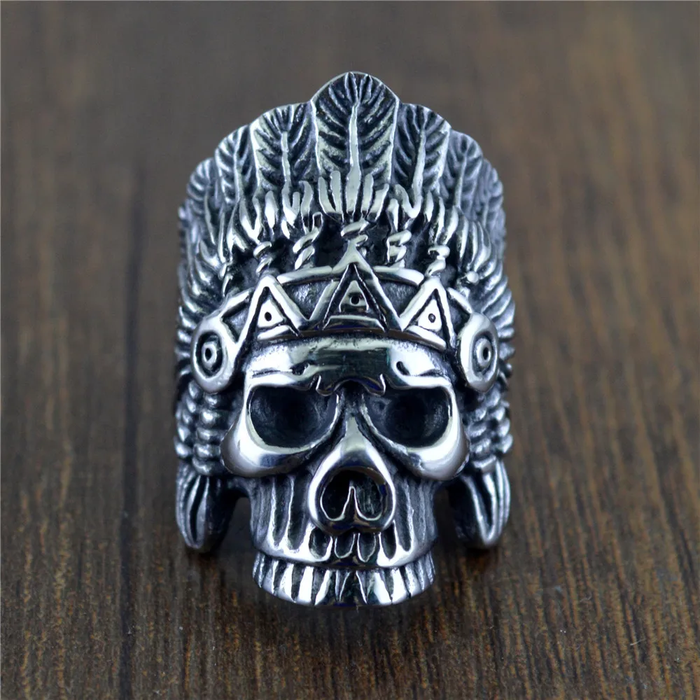 Unique Silver Color Hip Hop Punk Mysterious Chief Skull Titanium Steel Ring for Men Boy's Gift Wholesale Jewelry
Unique Silver Color Hip Hop Punk Mysterious Chief Skull Titanium Steel Ring for Men Boy's Gift Wholesale Jewelry