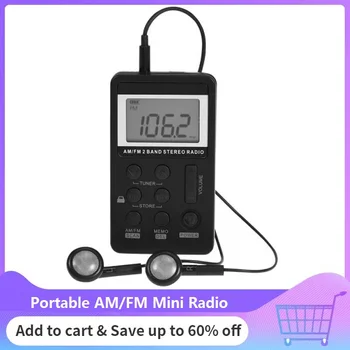 Universal Mini Radio Portable AM/FM Dual Band Stereo Pocket Radio Receiver with LCD Display & Earphone & Rechargeable Battery
Universal Mini Radio Portable AM/FM Dual Band Stereo Pocket Radio Receiver with LCD Display & Earphone & Rechargeable Battery
