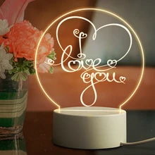 

Valentine's Day Gift for Your Wife Husband Girlfriend Boyfriend LED Night Light Decor Atmosphere Warm Lamp Everlasting Love