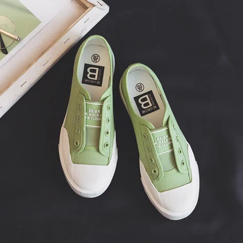 Canvas Shoes Women's 2020 Summer New Style All-match Slipon Lazy White Shoes Casual Sneakers Gumshoe Girls 35-40 Black Green 
Canvas Shoes Women's 2020 Summer New Style All-match Slipon Lazy White Shoes Casual Sneakers Gumshoe Girls 35-40 Black Green