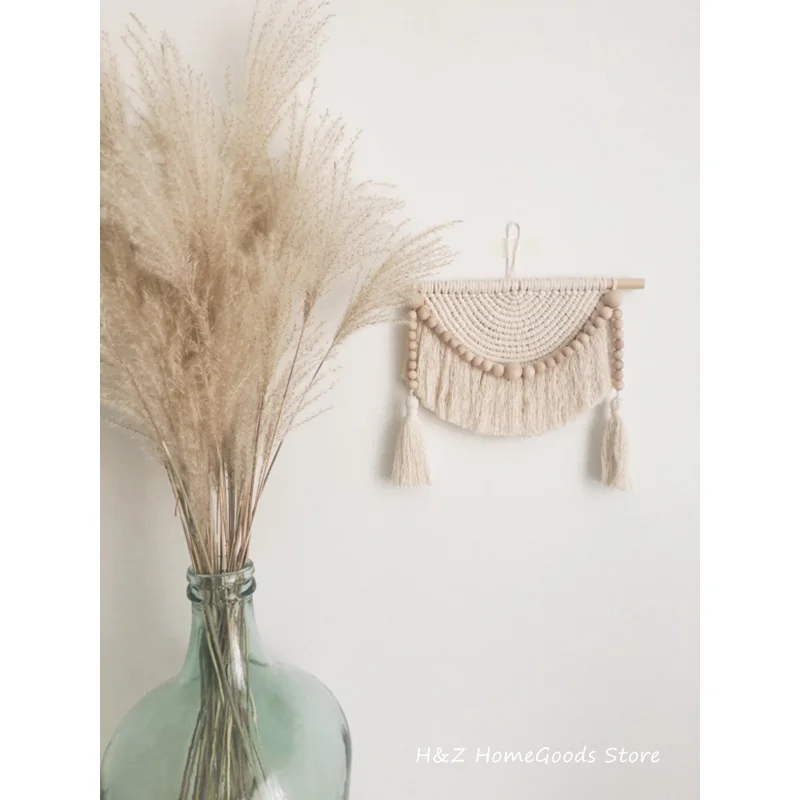 Macrame Wall Tapestry with Wood Beads - Handwoven Boho Decor 7 H40ee0549bd2d421cb8c35d7c4a898c3cP