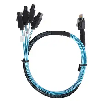 12Gbps Connecting Line MINI SAS 38p SFF-8654 to 4 x Sata Server Data Transmission Cable for Hard Disk
12Gbps Connecting Line MINI SAS 38p SFF-8654 to 4 x Sata Server Data Transmission Cable for Hard Disk