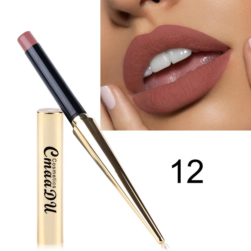 12 Shade 1PC Waterproof Lipstick Matte Pumpkin Color Finished Matte Lipstick Cosmetics Rouge Levre New lipstick Women's Makeup
12 Shade 1PC Waterproof Lipstick Matte Pumpkin Color Finished Matte Lipstick Cosmetics Rouge Levre New lipstick Women's Makeup
