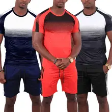 2021 Summer Two Piece Men Tracksuit Gradient Print Drawstring Short Sleeve Round Neck T-shirt Plus Size Shorts Set Casual
2021 Summer Two Piece Men Tracksuit Gradient Print Drawstring Short Sleeve Round Neck T-shirt Plus Size Shorts Set Casual