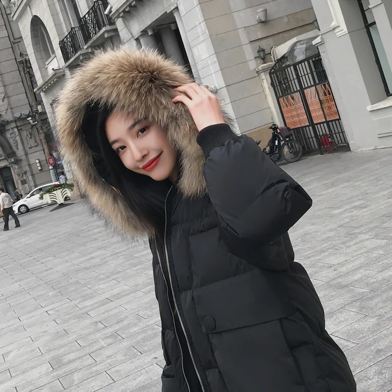 Photo Shoot Winter New Style Large Fur Collar Long over-the-Knee Cotton-padded Clothes Loose-Fit Hooded Cotton-padded Jacket Ver
Photo Shoot Winter New Style Large Fur Collar Long over-the-Knee Cotton-padded Clothes Loose-Fit Hooded Cotton-padded Jacket Ver