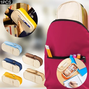 Big Capacity Pencil Case Canvas Storage Pouch Marker With Zipper Stationery Organizer Pen Bag School College Office Student Gift 
Big Capacity Pencil Case Canvas Storage Pouch Marker With Zipper Stationery Organizer Pen Bag School College Office Student Gift