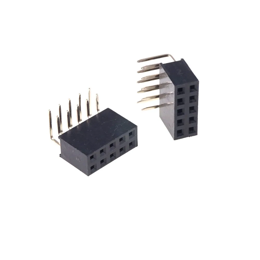 100pcs 2x5P 10 poles 2.54mm Female PCB Pin Header Right Angle Single row Through Hole Insulator height 8.50mm Rohs
100pcs 2x5P 10 poles 2.54mm Female PCB Pin Header Right Angle Single row Through Hole Insulator height 8.50mm Rohs