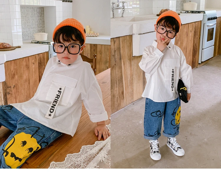 Boy's Cotton Long-Sleeved Shirt Fashion Big Boy Boy's Baby Shirt Children's 2020 New Style Autumn Coat Boy's Cotton Long-Sleeved Shirt Fashion Big Boy Boy's Baby Shirt Children's 2020 New Style Autumn Coat