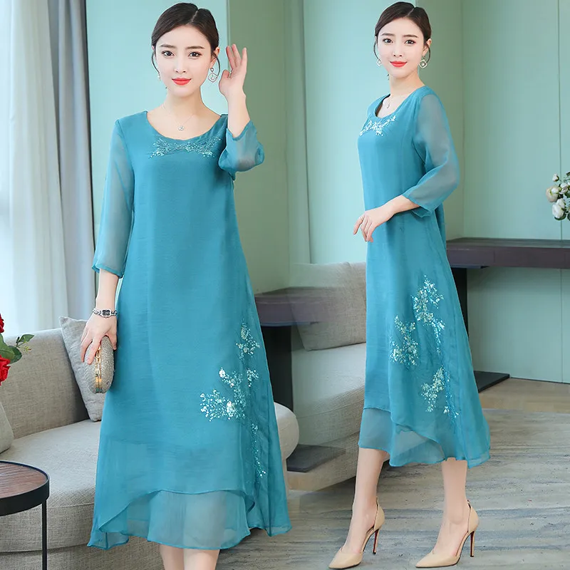 Off Season Silk Dress 2019 Spring And Summer New Style Chinese-style Loose-Fit Slimming Machine Embroidery Mulberry Silk Big Bra
Off Season Silk Dress 2019 Spring And Summer New Style Chinese-style Loose-Fit Slimming Machine Embroidery Mulberry Silk Big Bra
