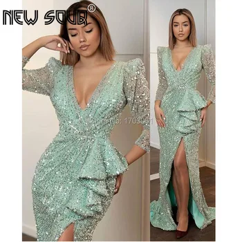 Aibye Mint Lovely High Split Side Formal Prom Dresses Celebrity Dubai Party Gown Robe De Soiree Elegant Evening Dress For Arabic 
Aibye Mint Lovely High Split Side Formal Prom Dresses Celebrity Dubai Party Gown Robe De Soiree Elegant Evening Dress For Arabic