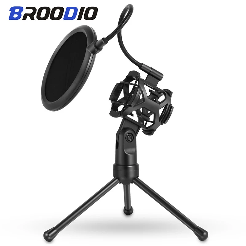 Microphone Pop Filter Holder Stick Desktop Holder Tripod Microphone Stand Anti-Spray Net Kit With Bracket Universal Shock Mount
Microphone Pop Filter Holder Stick Desktop Holder Tripod Microphone Stand Anti-Spray Net Kit With Bracket Universal Shock Mount