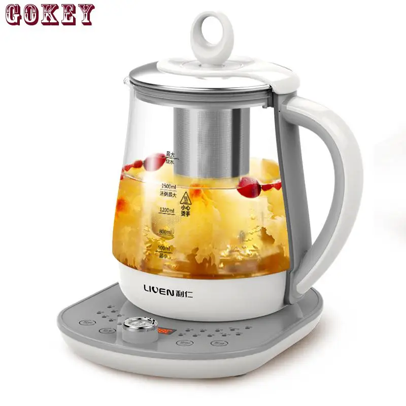 1.8L Large Capacity Glass Health Pot Multifunction Cooking Tea Soup Electric Kettle Stainless Steel Heating Base 1674791
1.8L Large Capacity Glass Health Pot Multifunction Cooking Tea Soup Electric Kettle Stainless Steel Heating Base 1674791