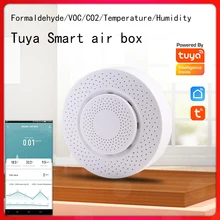 Tuya WIFI Smart Air Box Carbon Dioxide Detector CO2 Gas Sensor Formaldehyde VOC Temperature Humidity Sensor App Control
Tuya WIFI Smart Air Box Carbon Dioxide Detector CO2 Gas Sensor Formaldehyde VOC Temperature Humidity Sensor App Control